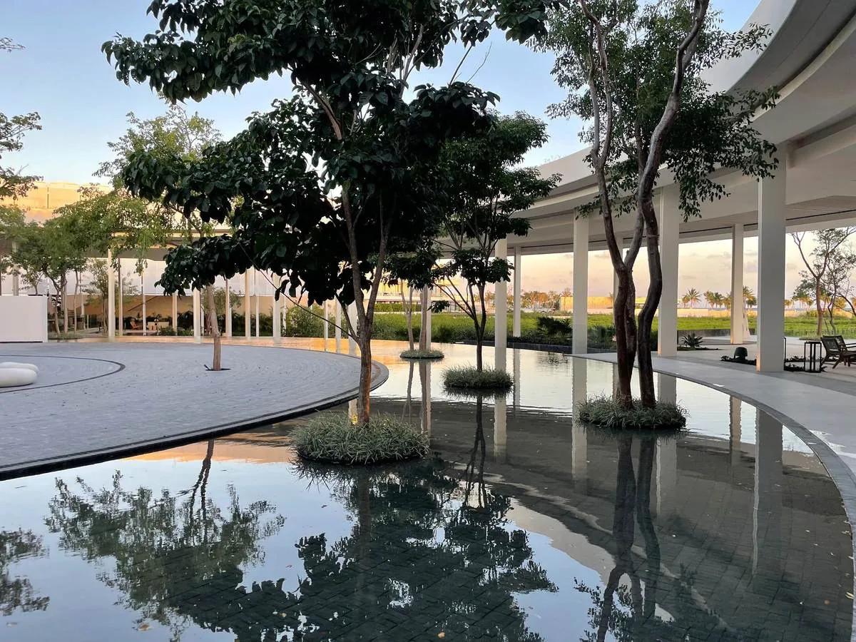 Reflecting Courtyard at Dusk